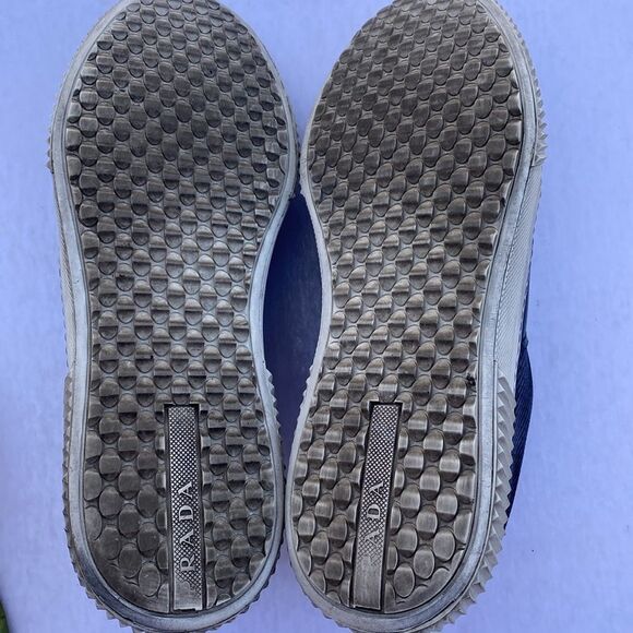 PRADA Milano Navy/White Sneakers Size 10 - Picture 5 of 8